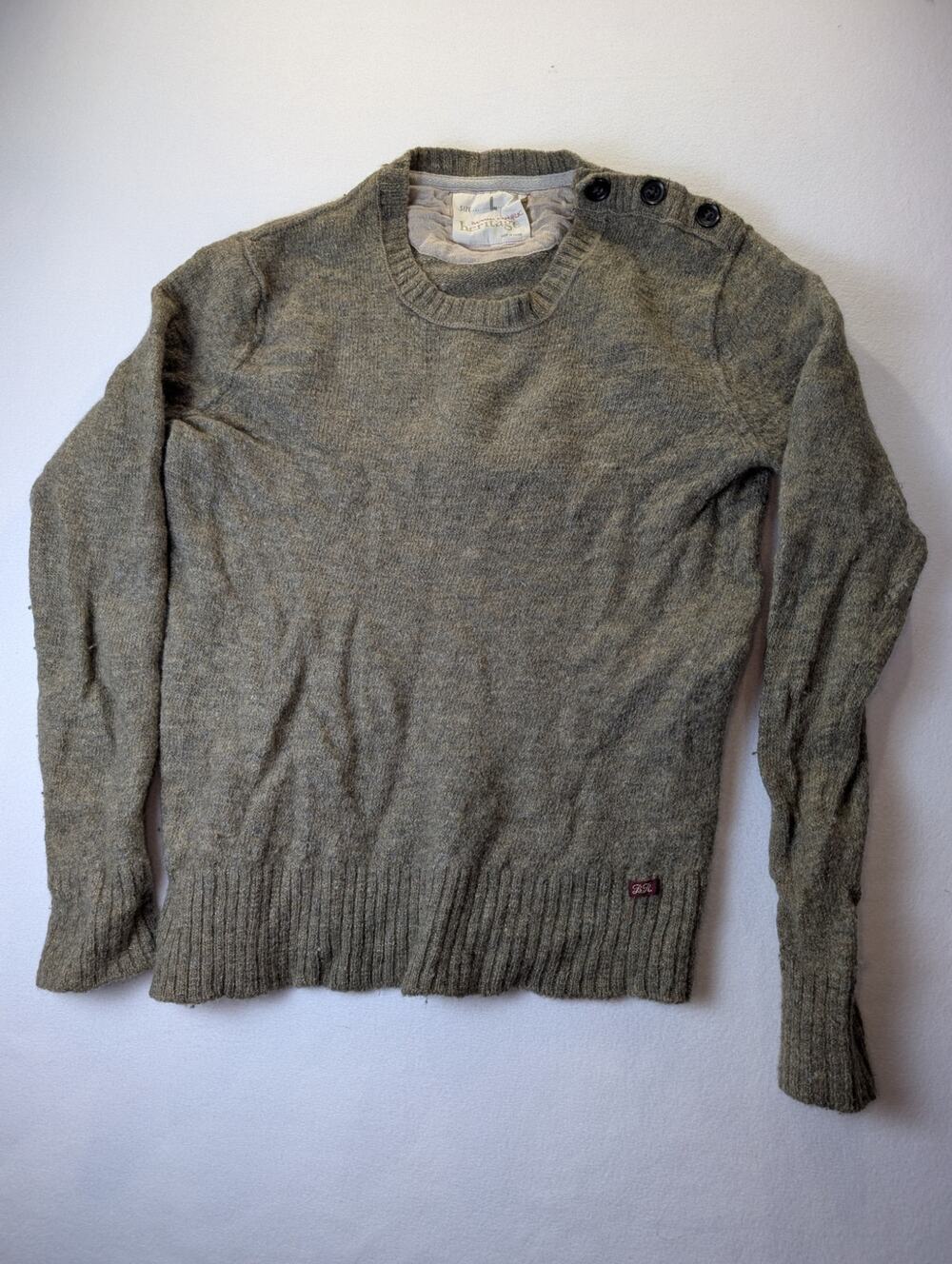 Banana Republic Heritage Wool-Blend Shoulder-Button Sweater Size Large